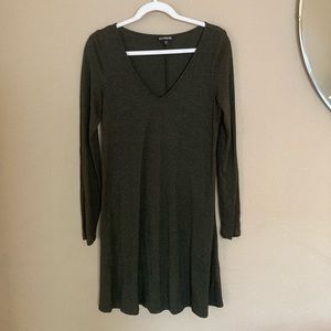 Express Long Sleeve Dress - Dark Green - (Size M)